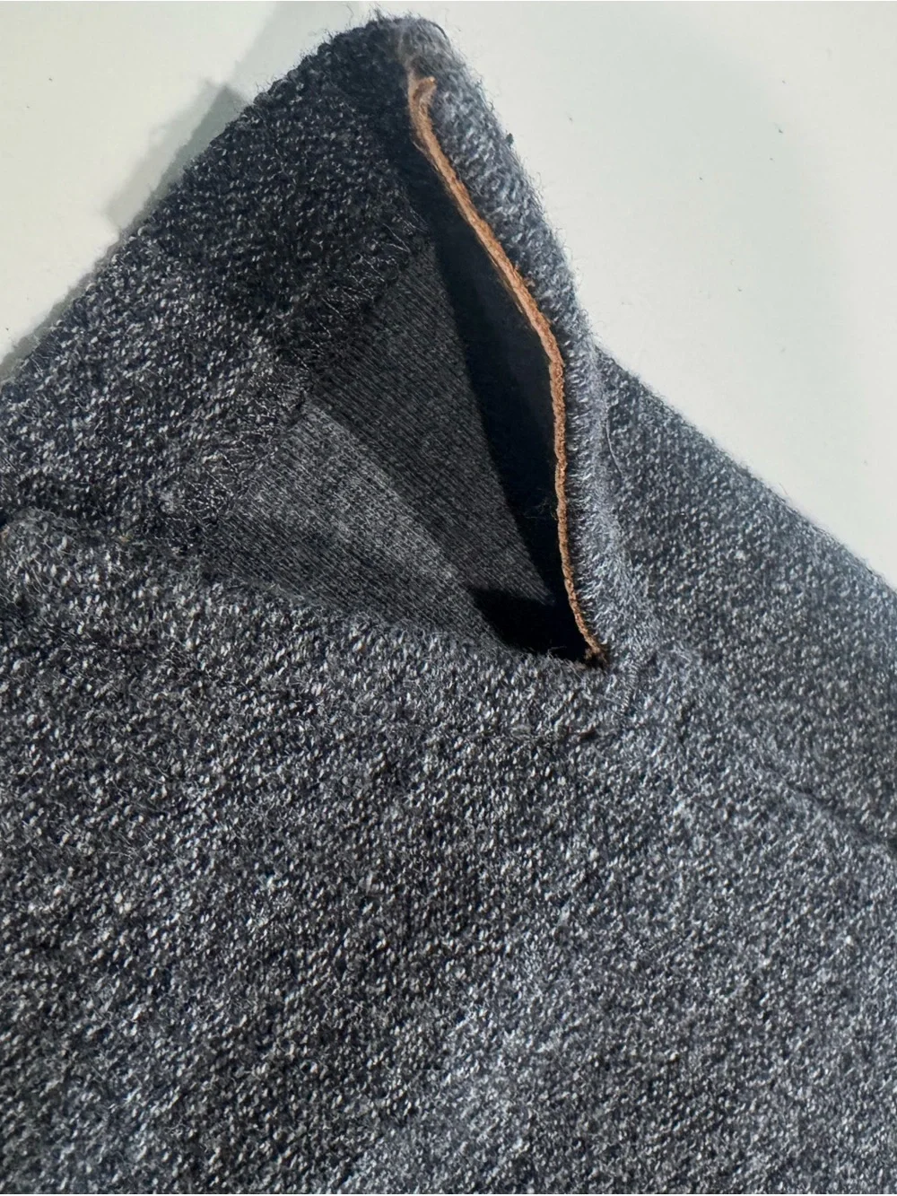 Orvis Men's Charcoal Half-Zip Sweater with Tan Elbow Patches Large